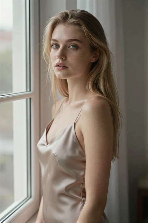 Window Portrait のテンプレートプレビュー（RYLA のサンプルインフルエンサーで表示）