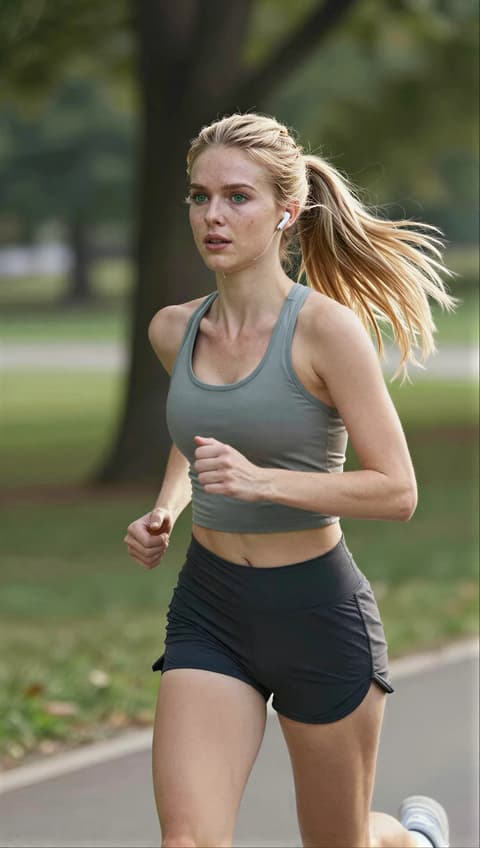Morning Run のテンプレートプレビュー（RYLA のサンプルインフルエンサーで表示）
