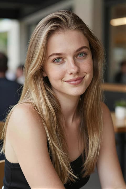 Dating App Casual のテンプレートプレビュー（RYLA のサンプルインフルエンサーで表示）