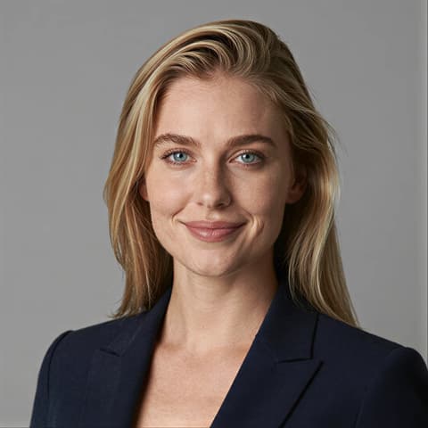 Clean Professional Headshot のテンプレートプレビュー（RYLA のサンプルインフルエンサーで表示）